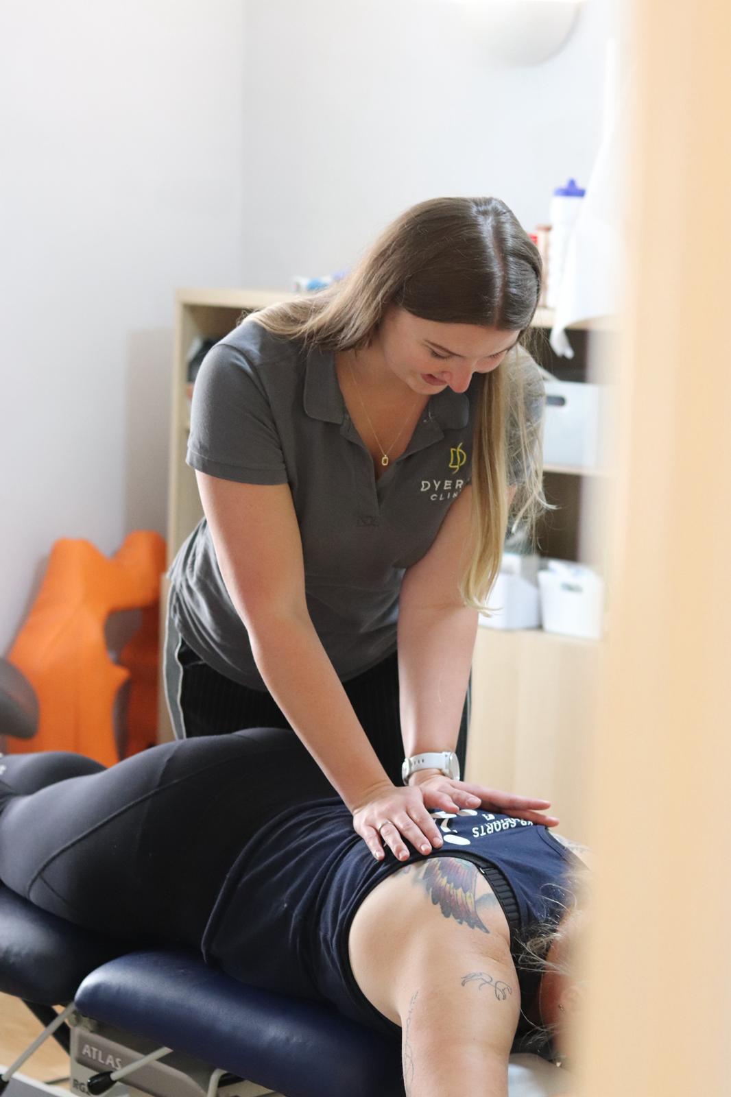 Kat, experienced sports therapist at Dyer Street Clinic